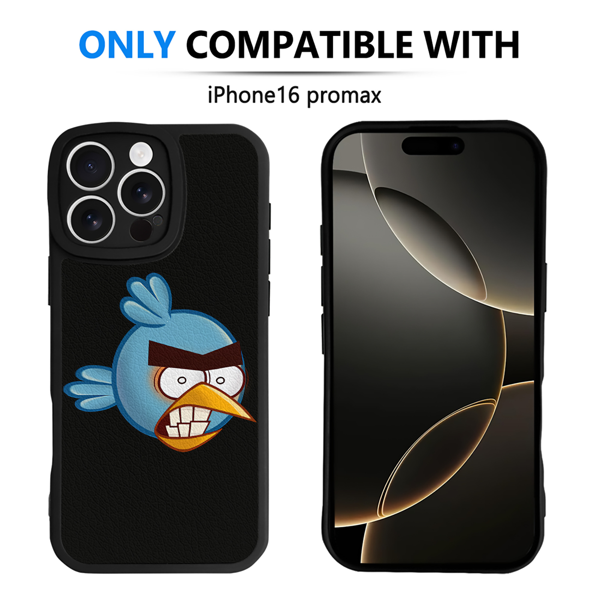 （画像用） Angry Birds アングリーバード 【iPhone 16シリーズ対応】シリコンスマホケース（レザー調） 材質：シリコン